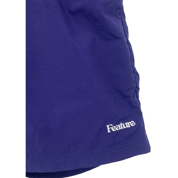 Feature Men Navy Blue Short Size Medium Training Athletic Athleisure Pocket EUC - Picture 3 of 9